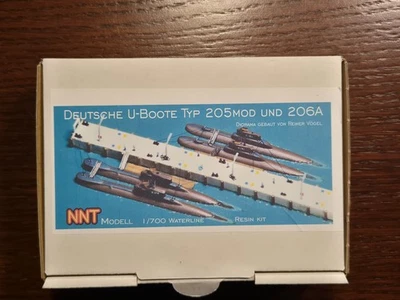 1:700 Deutsche U-Boote 205mod und 206A von NNT Modell, 4 Boote mit Pier, NEU/OVP - Bild 1 von 2
