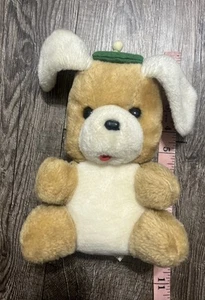 Commonwealth Vintage Stofftier Hund 70er Jahre Hut sitzend - Bild 1 von 6