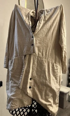 Chaqueta para mujer Cynthia Ashby de lino Lagenlook manga 3/4  Foto 1 de 2