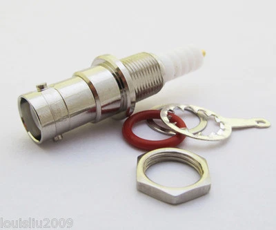 5pcs RP-BNC Female (male Pin) High Voltage Bulkhead Power Audio Connector 5000V - Image 1 of 2