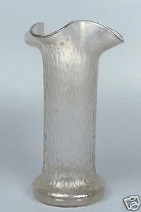 Antique Silver Or White Iridescent Kralik Art Glass Vase - Nice Form - Picture 1 of 11