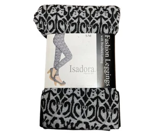 Isadora Paccini NY Fashion Jacquard Leggings with Brushed Lining Size S/M - Picture 1 of 5