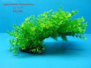 PLASTIC PLANT FLEXIBLE AQUARIUM 1020G 5" H x 11" w/ HEAVY BASE FRESH / SALTWATER - Picture 1 of 2