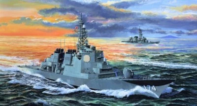 Japanese Jmsdf DDG-174 Krishima 1:3 50 Plastique Model Kit Trumpeter Foto 1 de 4