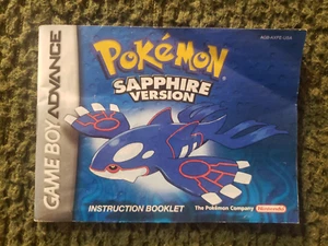 Pokemon Sapphire Version Gameboy Advance Instruction Booklet Manual Only - Picture 1 of 4