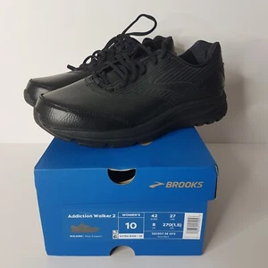 Brooks Addiction Walker 2 Womens Walking Shoes Black - UK Size 8, Extra Wide 2E - Picture 1 of 18