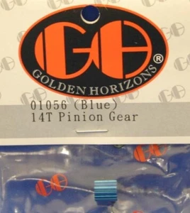 GOLDEN HORIZONS 01056 14T Pinion Gear, Blue: Mini-T, MLST, MRAM (GHH01056) - Picture 1 of 1