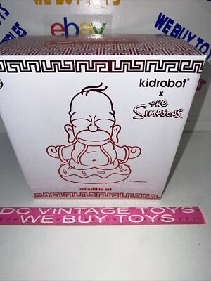 Kidrobot The Simpsons Homer Buddha Vermilion Red 7" Vinyl Figure Brand New - Image 1 of 4
