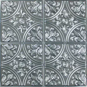 TIL4624FLT Silver Tin Peel and Stick Tile Backsplash - Picture 1 of 12