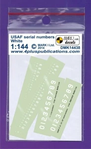 1/144 Aufkleber: USAF Seriennummern weiß # DMK14438 : MARK1 - Bild 1 von 2