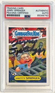 2016 Garbage Pail Kids GPK Jerry Springer Signed Auto Trading Card #3B PSA/DNA