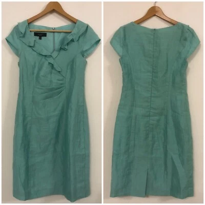 UN JOUR AILLEURS Vestito abito verde acqua Tg F 40 / UK 12 - Immagine 1 di 4