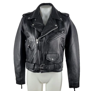 FMC First Manufacturing Damen schwarz Leder Motorrad Gürtel Jacke Medium NEU - Bild 1 von 4