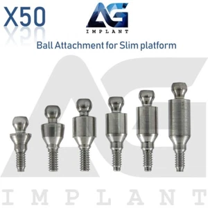 50 accesorios de bola recta sistema protésico hexágono delgado 2,0 mm - Imagen 1 de 4