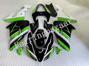 Fit for 2006 2007 ZX10R Black Green White ABS Plastic Injection Fairing Kit - Picture 1 of 4