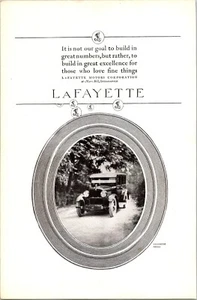 PRINT AD 1922 LaFayette Motors Vestibule Sedan Mars Hill Indianapolis 6.5 x 10 - Picture 1 of 3