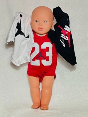 NEW AIR JORDAN BABY boys 3-Pc GIFT Set: Bodysuits/Rompers ,0-6 Months.MULTICOLOR - Image 1 of 4