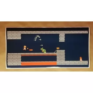Super Mario Brothers Poster 12"" x 24"" NES 8-4 World Bowser Dungeon Save Princess - Bild 1 von 1