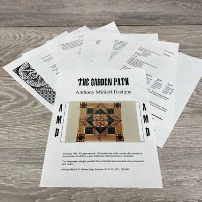 Tony Minieri Needlepoint The Garden Path Chart Pattern Guide ONLY - Image 1 of 2