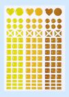 Hobby Fun Mosaik-Sticker 8-14 mm gelb - orange - nougat