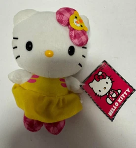 Hello Kitty Jakks Pacific Plush Yellow Dress Lion Tiger Bow 2013 Sanrio New - Picture 1 of 3
