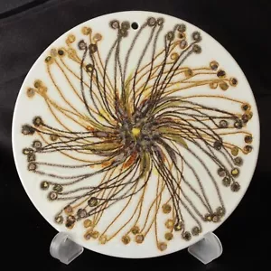 Vintage Royal Copenhagen Fajance Art Pottery 6" Wall Plaque by Ellen Malmer 2 - Picture 1 of 2