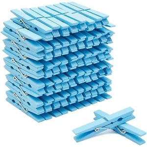 100 Pack 4 Inch Wooden Clothespins for Hanging Laundry Crafts Photos Display - Picture 1 of 7