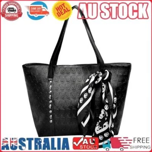 New Fashion Women PU Leather Handbag Ladies Skull Printed Shoulder Bag - Picture 1 of 10