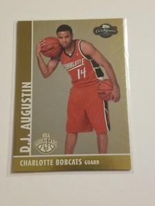 2008-09 Topps Co-Signers Gold Bobcats Basketball Card #109 D.J. Augustin /99