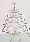 Large Metal Christmas Tree Card Holder Display Foldable 19" with Tag Read