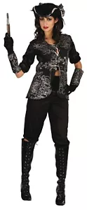 Piratin Schwarz Piratenbraut Seeräuber Damen Pirat Kostüm - Bild 1 von 1
