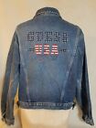 Vintage GUESS by Georges Marciano Made USA  Denim Jean Jacket 90's Sz med  #a8 
