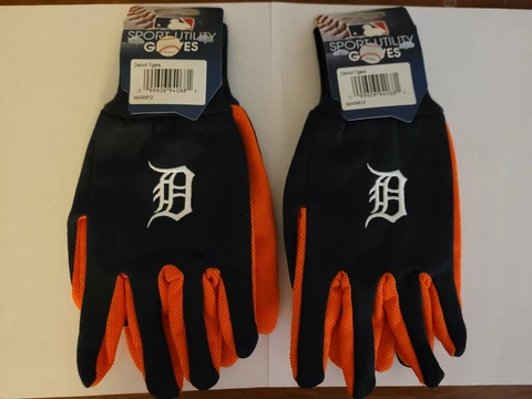 ( 2 ) WINCRAFT DETROIT TIGERS UTILITY GLOVES ( NEW ) ONE SZ Cover