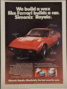 1973 Simoniz Royale Stampa Annuncio Ferrari 365 GTC4 - Foto 1 di 1
