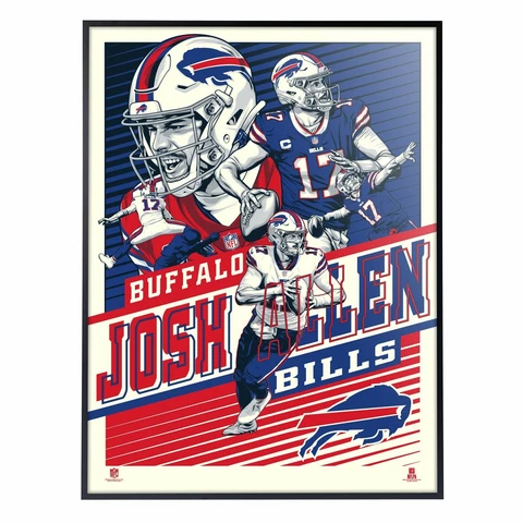 Phenom Gallery Buffalo Bills Josh Allen 18" x 24" Deluxe Framed Serigraph Cover