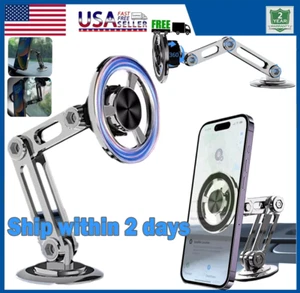 Universal 360° Pro Strong Magnetic Car Phone Holder Dashboard Mount Aluminum - Picture 1 of 8