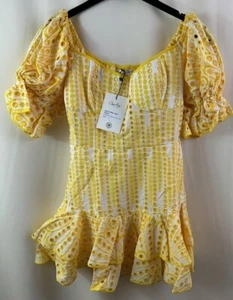 Charo Ruiz Damen Jeanskleid, Gelb, Small, Neu - Bild 1 von 3