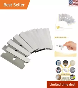 Sharp & Durable Bates Single Edge Razor Blades - 50 Count for Various Uses - Picture 1 of 10