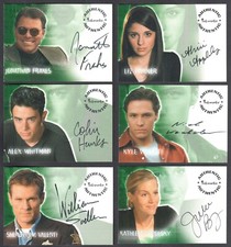 ROSWELL TV SERIES (Inkworks 2000) AUTOGRAPH CARD SET (ALL 6) A1 A2 A3 A4 A5 & A6
