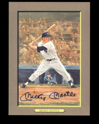 Mickey Mantle JSA Loa Signed Perez Steele Great Moments Postcard Autograph - Image 1 of 3