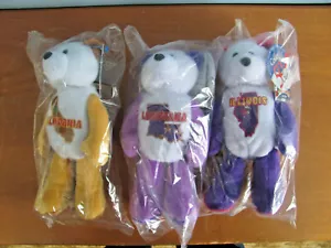 NWT LIMITED TREASURES 50 STATES OF AMER COIN BEARS-CALIFORNIA LOUISIANA ILLINOIS - Picture 1 of 3