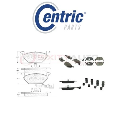 Centric Disc Brake Pads w Hardware for 2016-2017 Volkswagen Up! 1.0L L3 - qe Foto 1 de 4