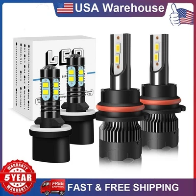 For Pontiac Sunfire 2000-2002 6000K LED Headlight High/Low Fog Light Bulbs Combo - Image 1 of 4