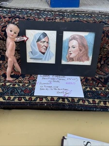 Wow, look vintage nude woman, oil, painting on board impressionism original art - Picture 1 of 12