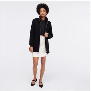 Abrigo J.Crew Lodge 2 2P P2 negro nuevo sin etiquetas chaqueta de lana de tela de estadio K0897 J.Crew - Imagen 1 de 8