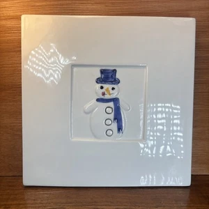 Ceramica Stefani per cassa e botte pupazzo di neve da appendere/rivestimento/piastrella Italia - Foto 1 di 7