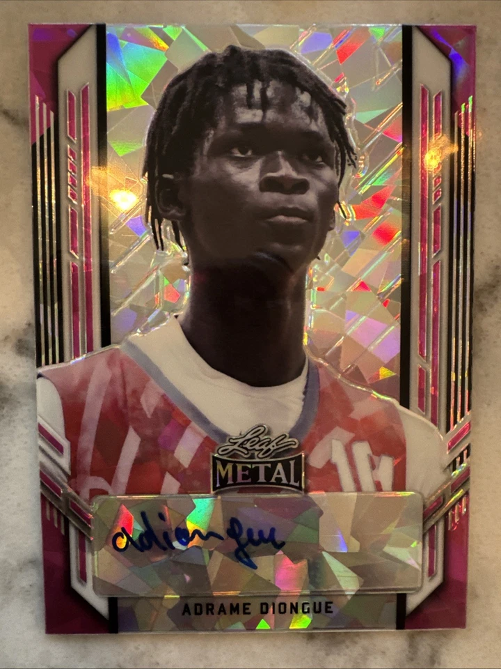 2021-22 Leaf Draft  Prospect Autograph 13/15  Adrame Diongue #PA-AD1 Pink 2022 - Image 1 of 4