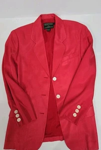 Giacca blazer di seta rossa J. McLaughlin taglia 8 - Foto 1 di 5