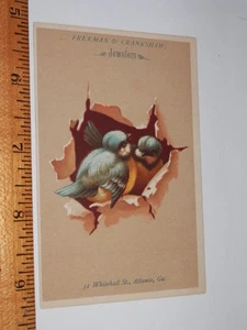 ATLANTA GA - TARJETA PUBLICITARIA ERA 1880-1900 - FREEMAN y CRANKSHAW - JOYEROS - Imagen 1 de 2