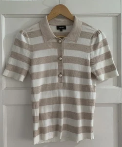 ME AND EM - Damen Strickpullover / Oberteil Baumwolle gestreift Größe S - Bild 1 von 13